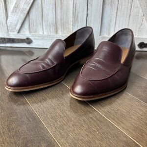 Everlane Womens The Modern Loafer Leather Preppy Casual‎ Burgundy 7.5
